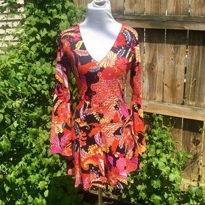 Vintage "90s does 60s" Flower Power Minidress 🌼🌺